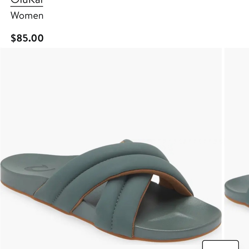 OluKai Women’s Hila Slide Sandal - star pine green